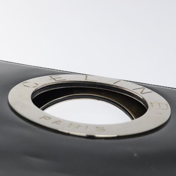 CELINE Hand Bag Enamel Black Silver - Picture 8 of 12